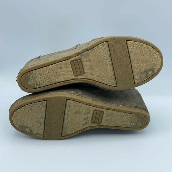 Toms Womens Kala Ankle Boots Booties Taupe Brown Wedge Heels Round Toe Lace Up 7 - Picture 9 of 9